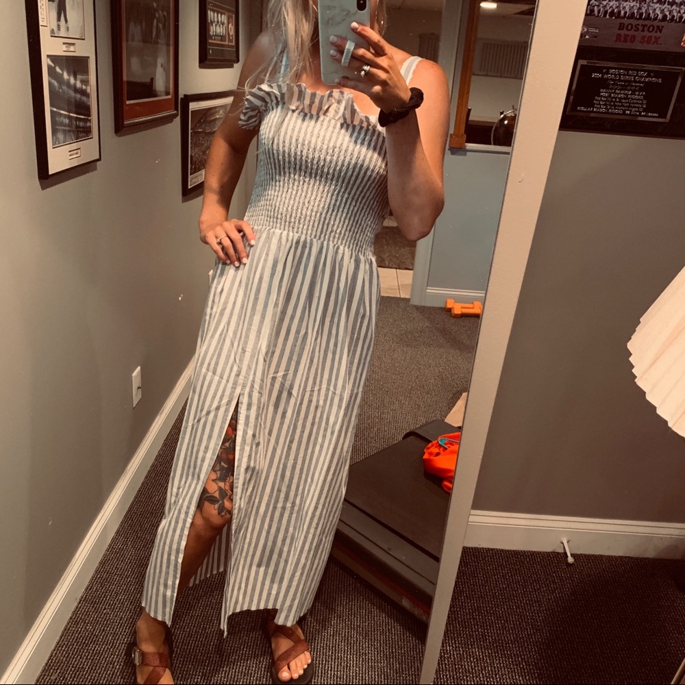 NWT Anthropologie ruffle maxi dress